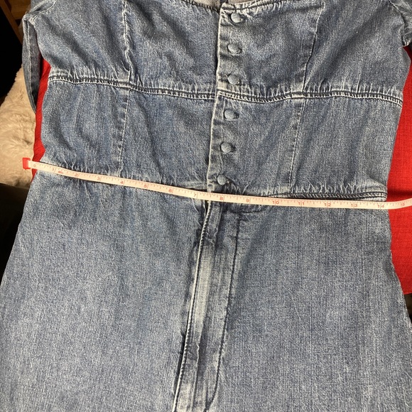 Free People Women's Blue The Violet Jumpsuit, size 10 odd sizing preowned $128 - Picture 7 of 9